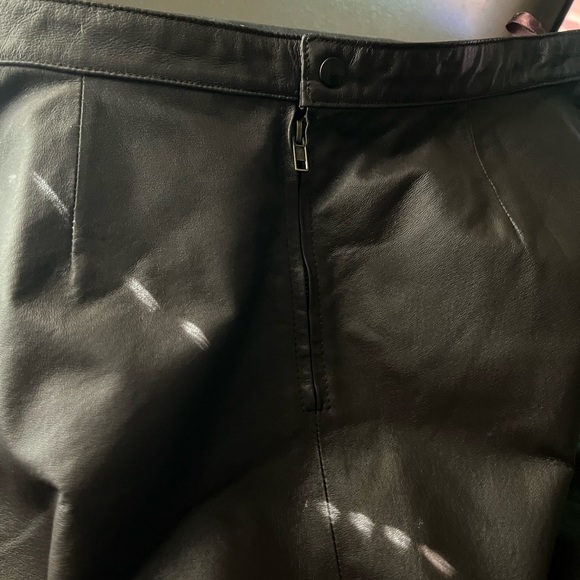 Elegant Brown Leather Maxi Skirt - Picture 7 of 8